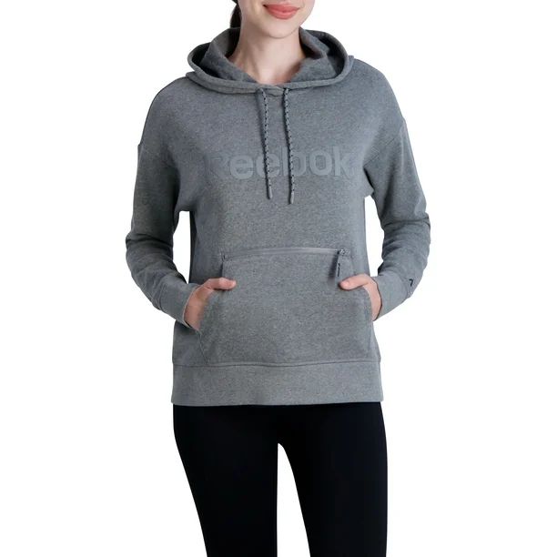 Reebok Women's Super Soft Cropped Gravity Hoodie with Zipper Pocket - Walmart.com | Walmart (US)