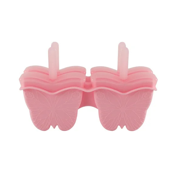 Butterfly Silicone Ice Pop Molds - Reusable & Dishwasher Safe, Pink | Walmart (US)