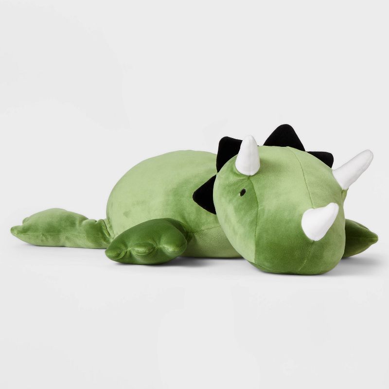 Dinosaur Weighted Plush Throw Pillow Green - Pillowfort&#8482; | Target