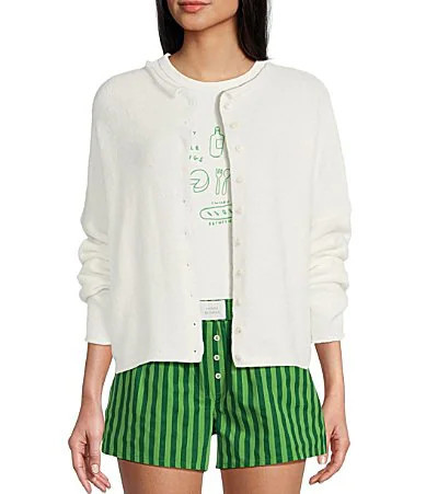 Things Between Piper Button-Front Cardigan - M | Dillard's