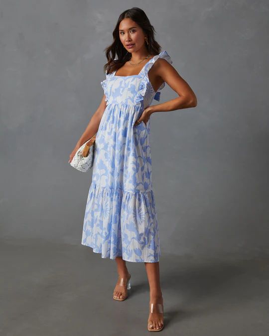 Roe Cotton Floral Midi Dress | VICI Collection