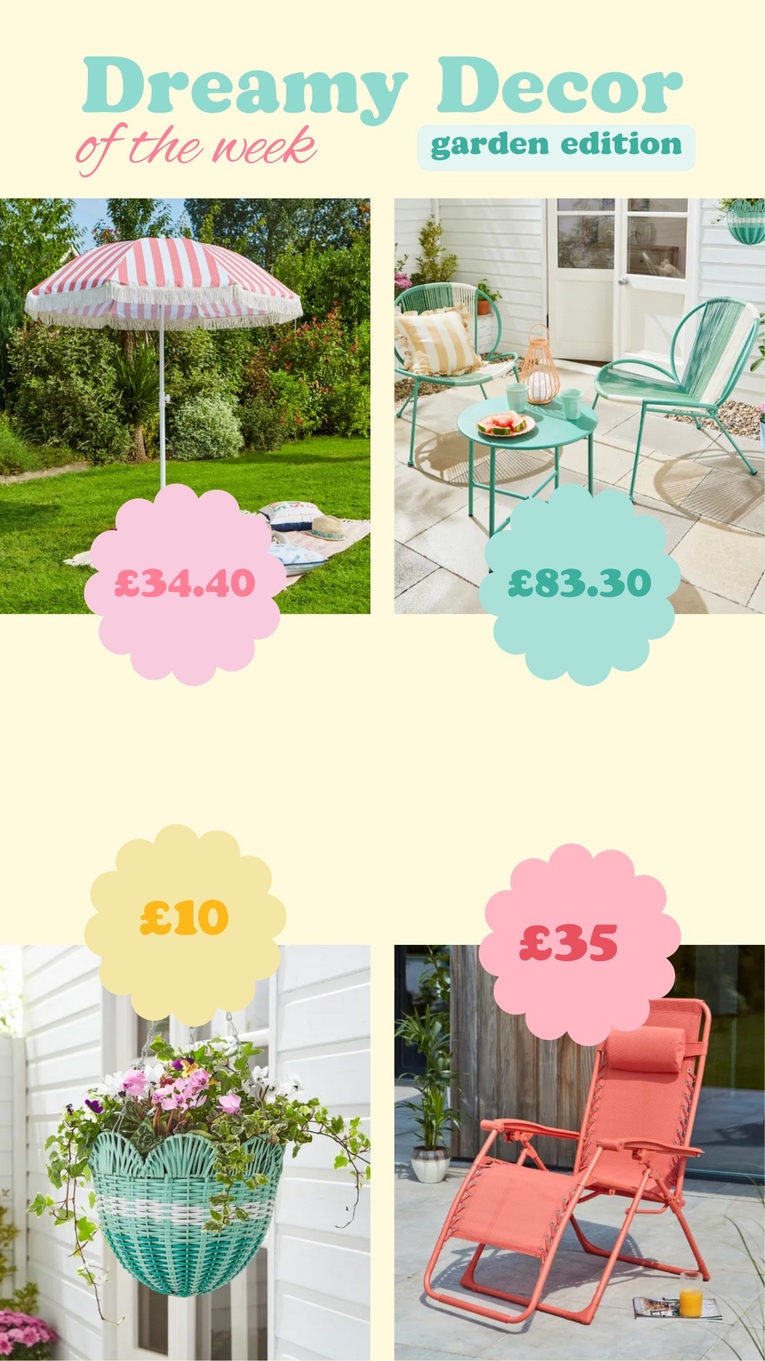 Since the sun is shining, it was only right that the dreamy decor of the week is garden decor!🌞☀️✨  such bargains! 

#LTKhome #LTKsummer #LTKuk