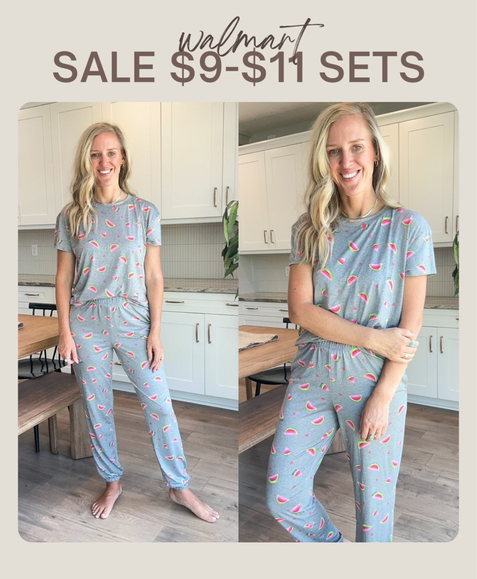 Sale Walmart pajama sets now $9-$11 each. I’m wearing a size medium 

#LTKSummerSales #LTKFindsUnder50 #LTKSaleAlert