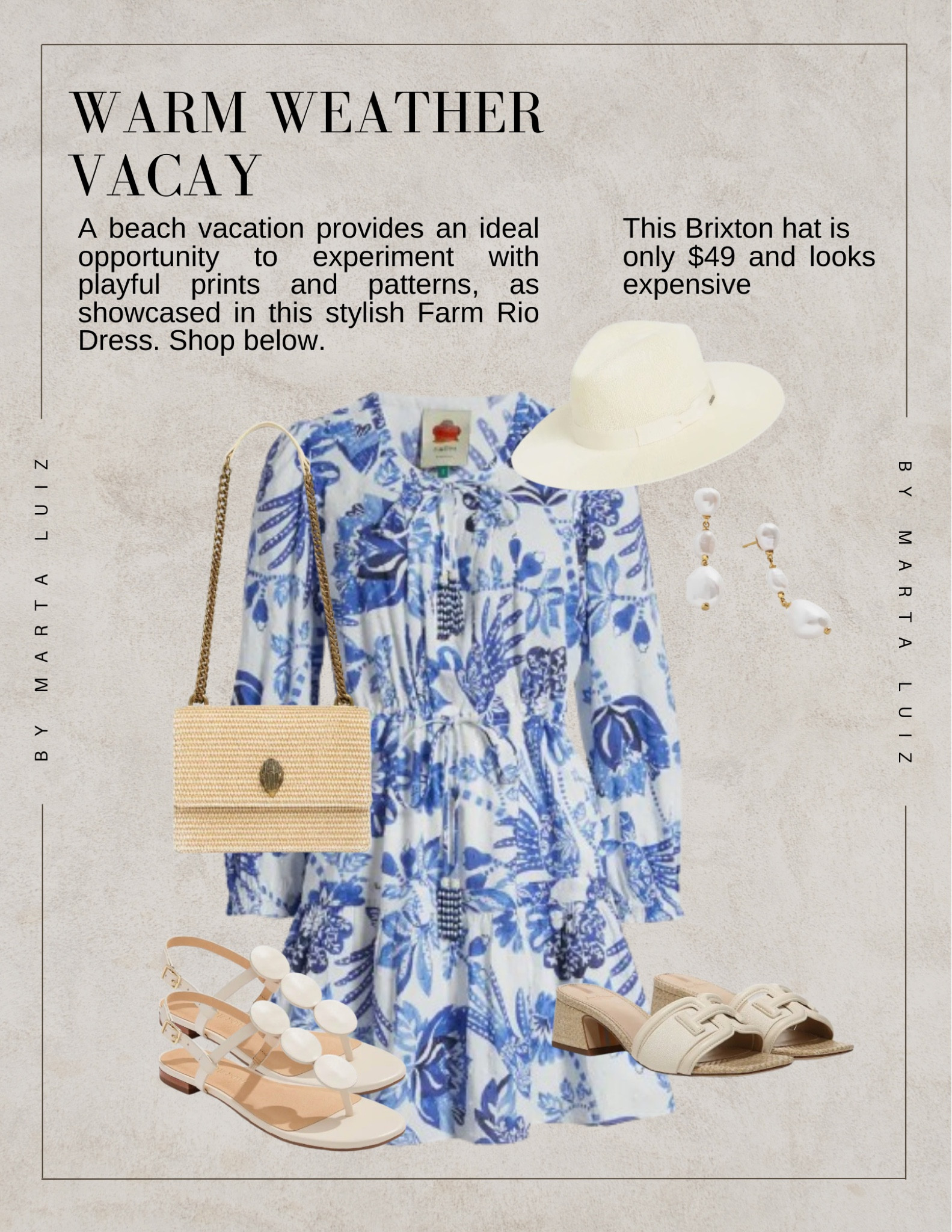 Tropical Vacation | Spring/Summer Outfit ideas | Farm Rio dresses 

A beach vacation provides an ideal opportunity to experiment with playful prints and patterns, as showcased in this stylish Farm Rio Dress.

This Brixton hat is 
only $49 and looks expensive 

#LTKstyletip #LTKtravel