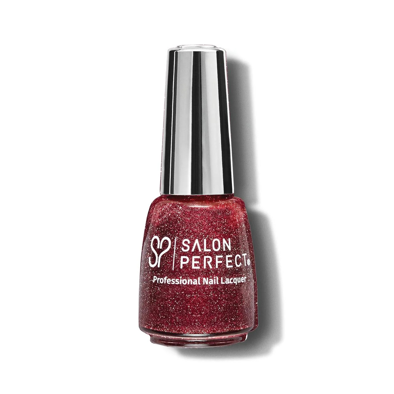 Salon Perfect Nail Polish, 371 News Flash, Red Glitter, 0.5 fl oz | Walmart (US)