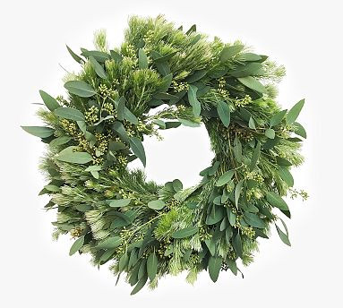 Fresh Wooly Bush and Eucalyptus Wreaths | Pottery Barn (US)