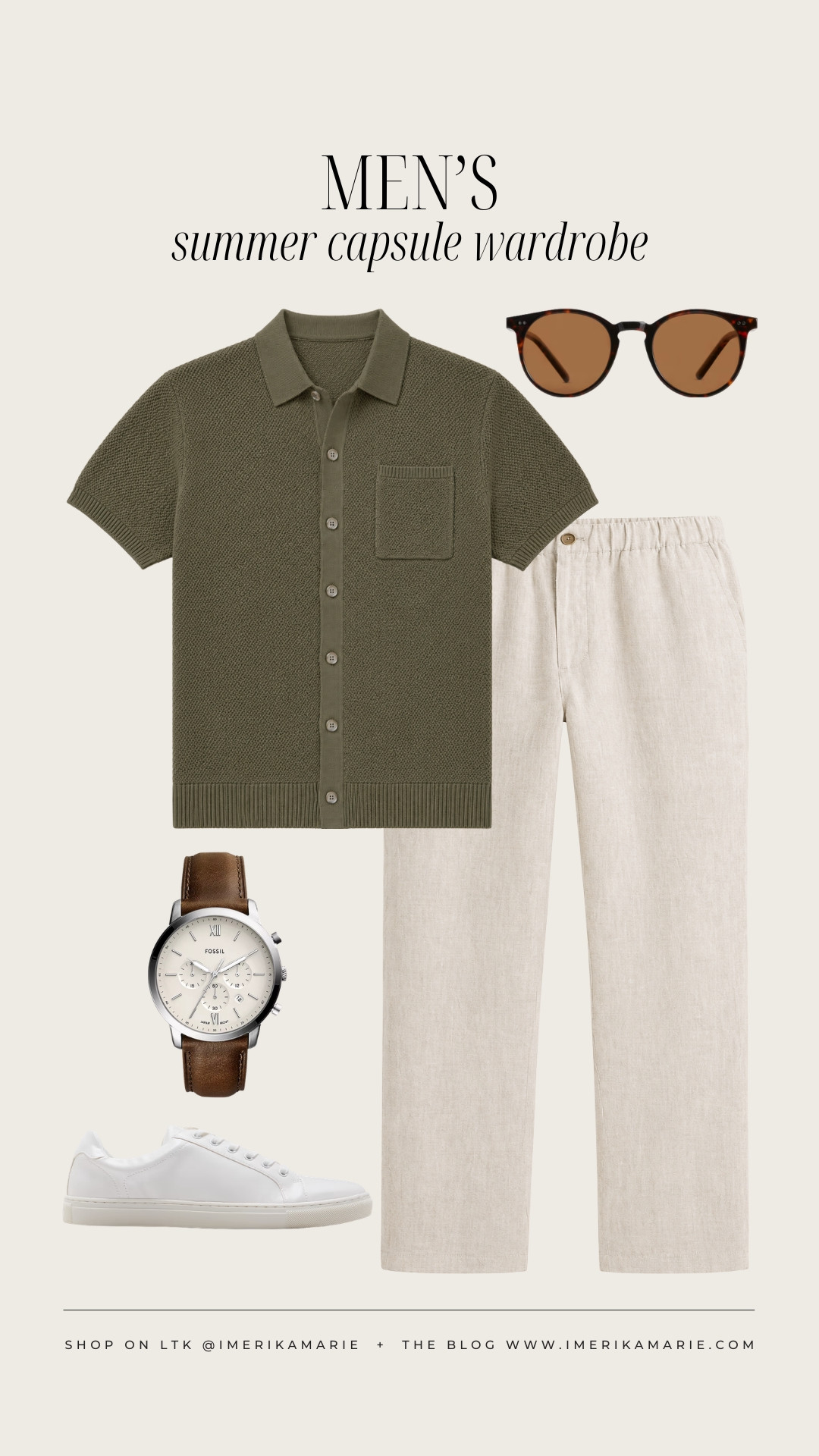 Men's Summer Outfit

button-up, linen pants, white sneakers

men's outfit. men's summer capsule. men's summer capsule wardrobe.

#LTKootd #LTKSeasonal #LTKMens