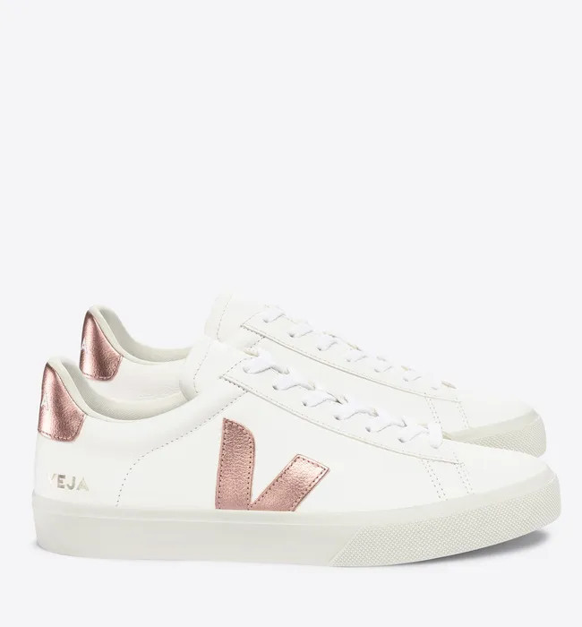 Veja Campo Logo-Appliquéd Chrome Free Leather Trainers | Coggles (Global)