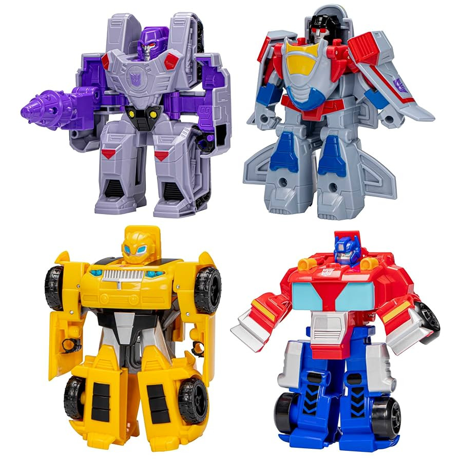 Transformers Toys Heroes vs Villains 4-Pack, Autobot and Decepticon 4.5-Inch Action Figures, Pres... | Amazon (CA)