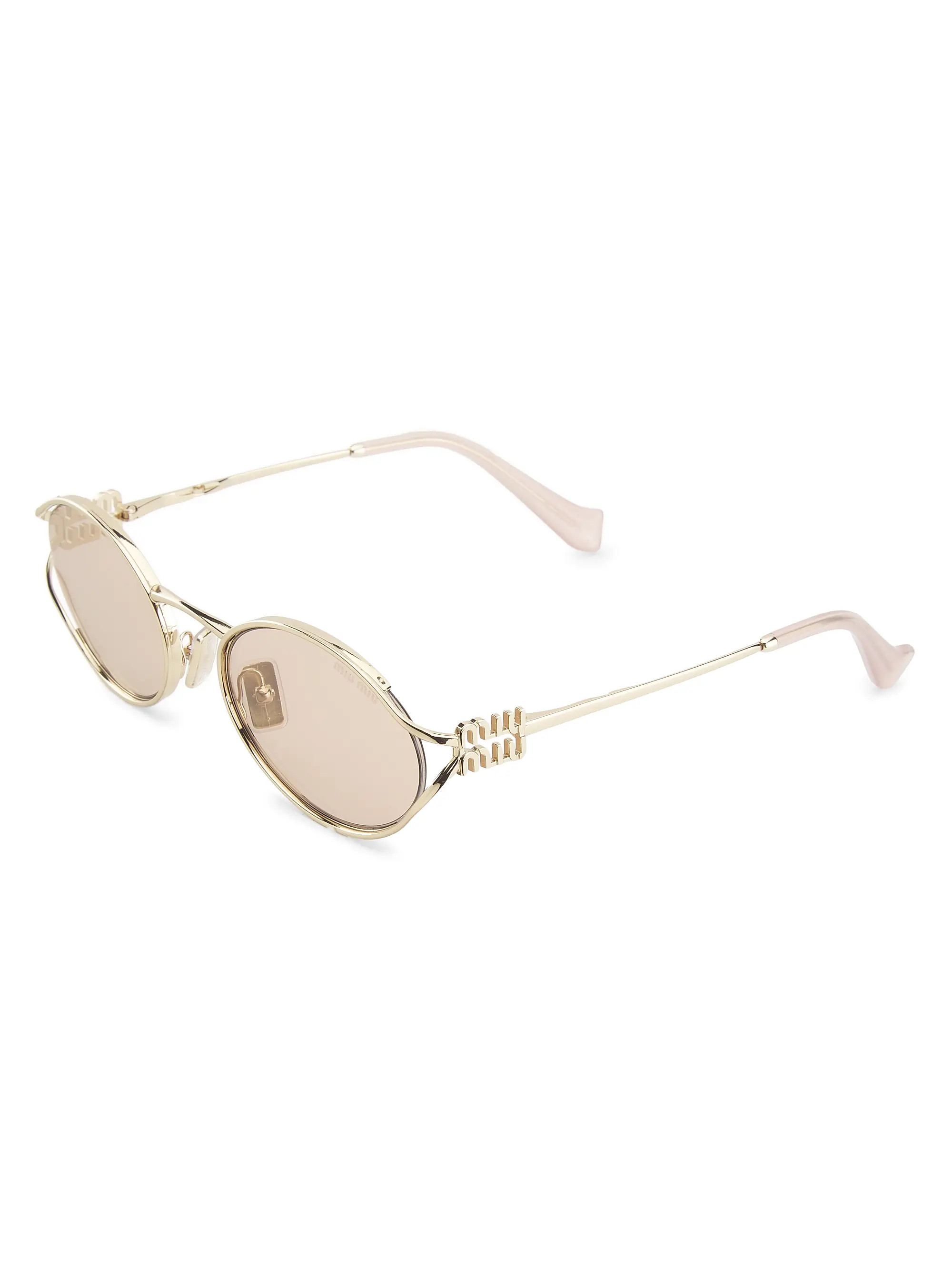 54MM Metal Round Sunglasses | Saks Fifth Avenue