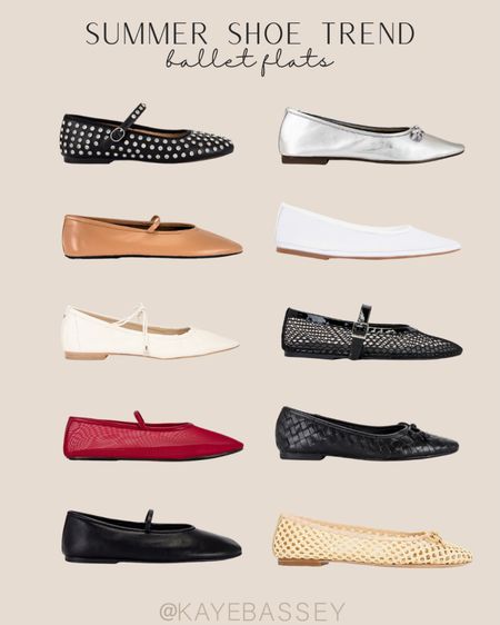 Summer shoe trend - ballet flats! Embellished flats, mesh flats, leather flats

#shoes #trends #revolve #balletflats #summer 

#LTKstyletip #LTKshoecrush #LTKSeasonal