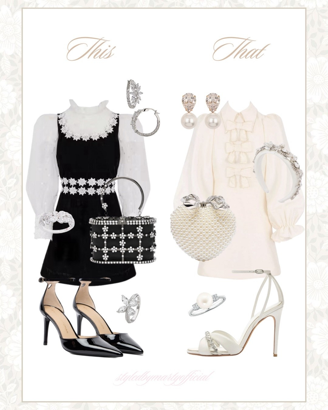 This Or That? 🖤🤍

Holiday fashion, holiday dress, holiday party outfit, holiday evening outfit, feminine style, party outfit, party wear, party dress, Christmas outfit, clutch bag, pearl bag, evening bag

#LTKParties #LTKStyleTip #LTKHoliday