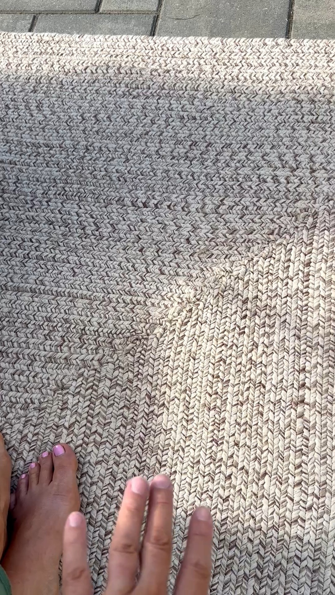 Loving this outdoor rug. We have the 10x10 out here under our patio set and it’s the perfect size, soft on your feet and hoses off/dries great! Even the dads were complementing its softness and look with “this is NICE” 🤣 I have the tan/khaki color. @Rugs USA

#LTKHome #LTKSeasonal #LTKstorytime