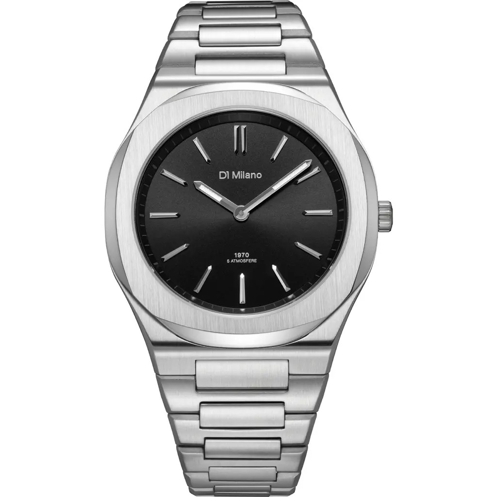 D1 Milano Ultra Thin Bracelet Watch, 39mm in Black at Nordstrom | Nordstrom