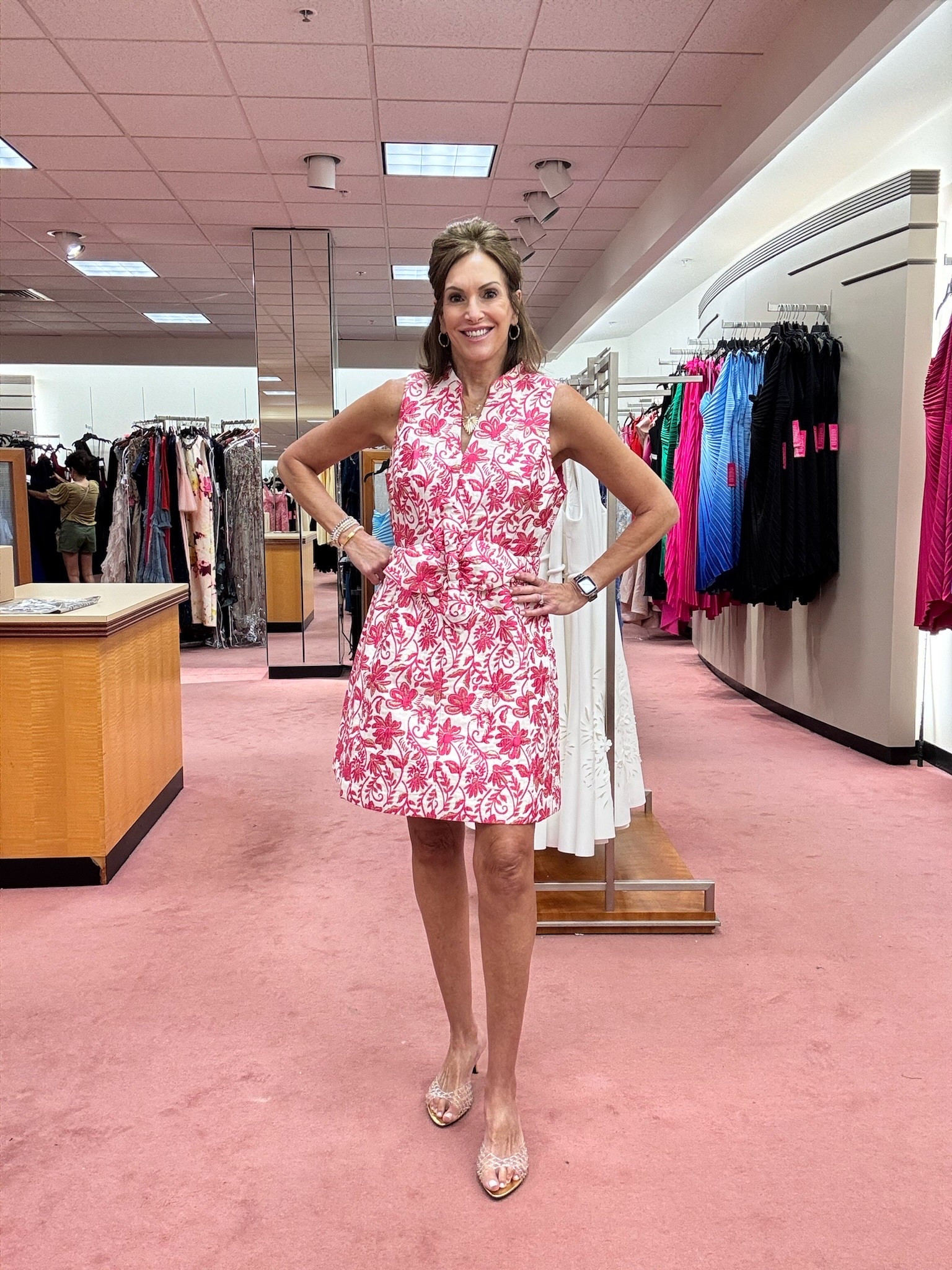 Formal Wedding guest / Mother of the bride / mother of the groom 

Size 12 

Mini dress 
Floral dress 
Pink floral 
Wedding guest dress
Event dress

#LTKWedding #LTKTall #LTKSeasonal