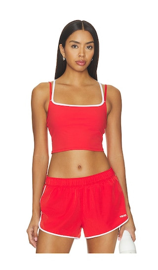 Vuori Daily Layered Tank Top in Red. - size S | Revolve Clothing (Global)