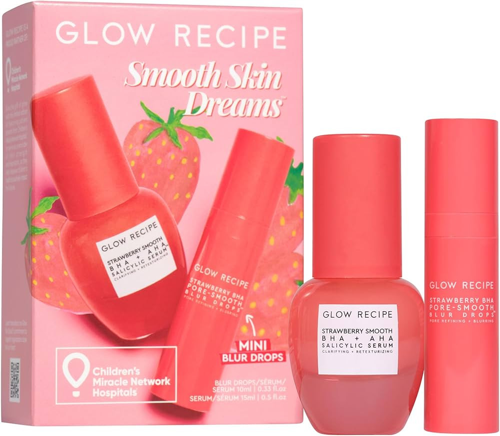 Glow Recipe Smooth Skin Dreams Holiday Kit - BHA Pore-Smooth Blur Drops (10ml) + AHA+BHA Salicyli... | Amazon (US)