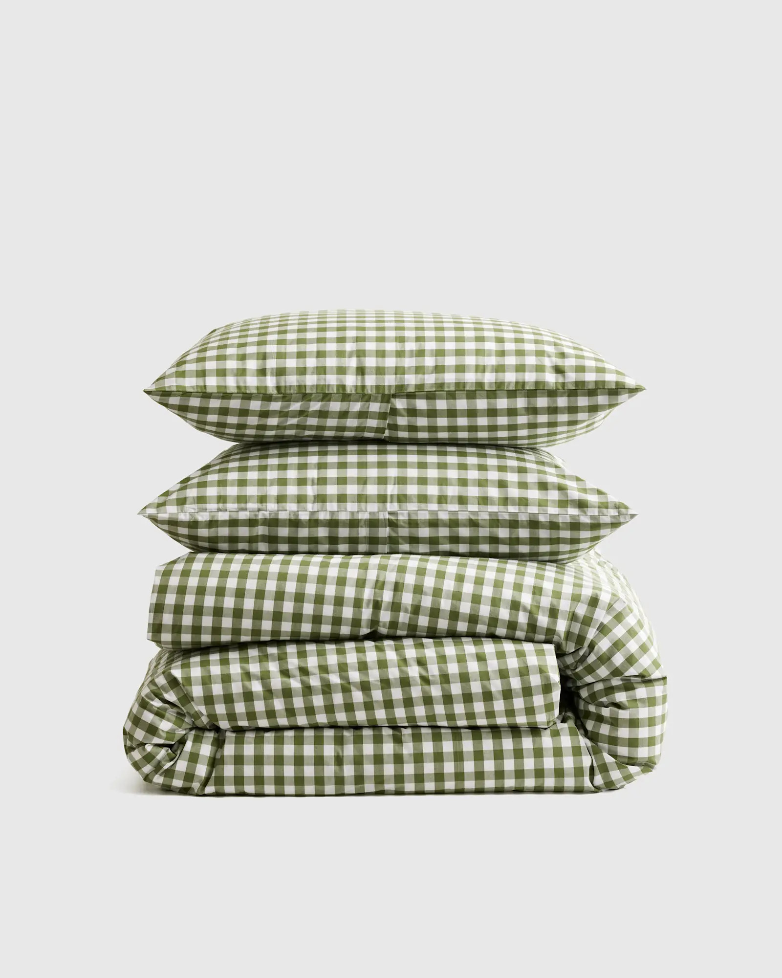 Classic Organic Percale Gingham Duvet Cover Set | Quince