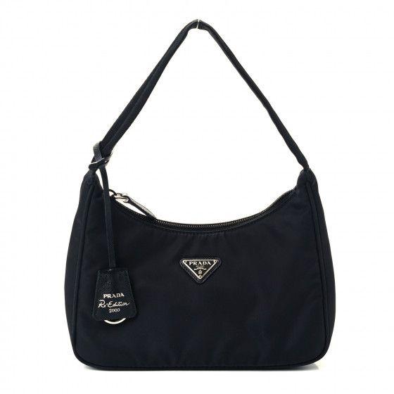 PRADA Tessuto Nylon Mini Re-Edition 2000 Bag Black | Fashionphile