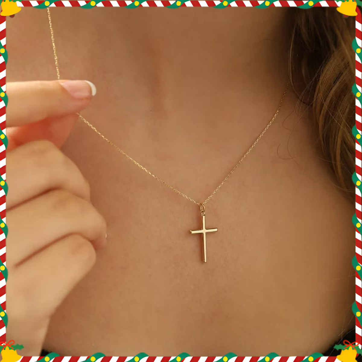 Turandoss 14K Gold Cross Necklace for Women Girls - Danity Pendant Charm Necklaces Trendy, Birthd... | Target