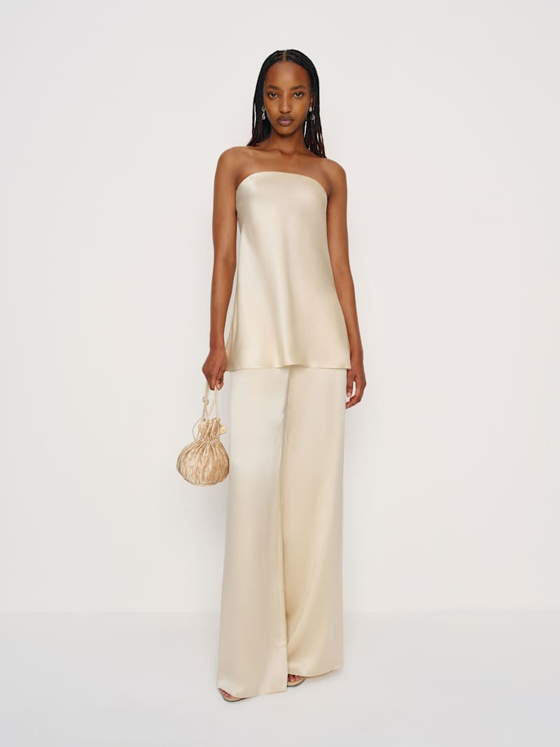 Spritz Silk Long Top | Reformation (Global)