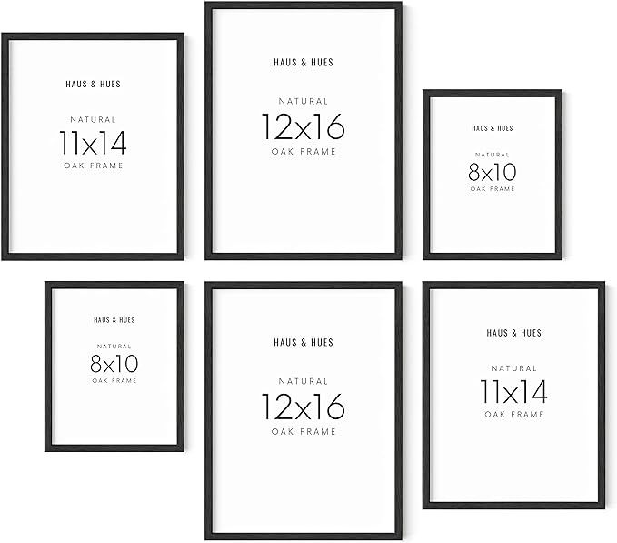 HAUS AND HUES Black Frames for Gallery Wall - Set of 6 Picture Collage Frames for Wall, picture F... | Amazon (US)