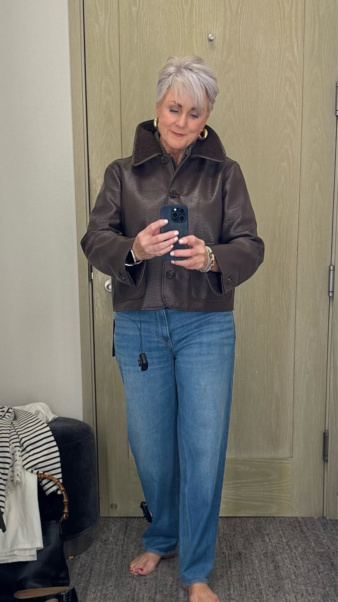 Faux leather jacket for Fall ✨

#LTKootd #LTKSeasonal #LTKOver40