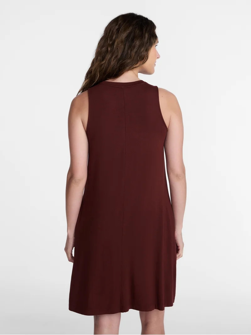 Time and Tru Women\u2019s Sleeveless Knit Swing Dress, Sizes XS-XXXL | Walmart (US)