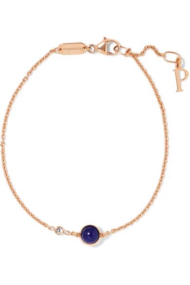 Piaget - Possession 18-karat Rose Gold, Lapis Lazuli And Diamond Bracelet | NET-A-PORTER (US)