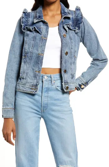 Frill Denim Trucker Jacket | Nordstrom