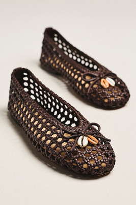Dolce Vita Cason Charm Woven Ballet Flats | Anthropologie (US)