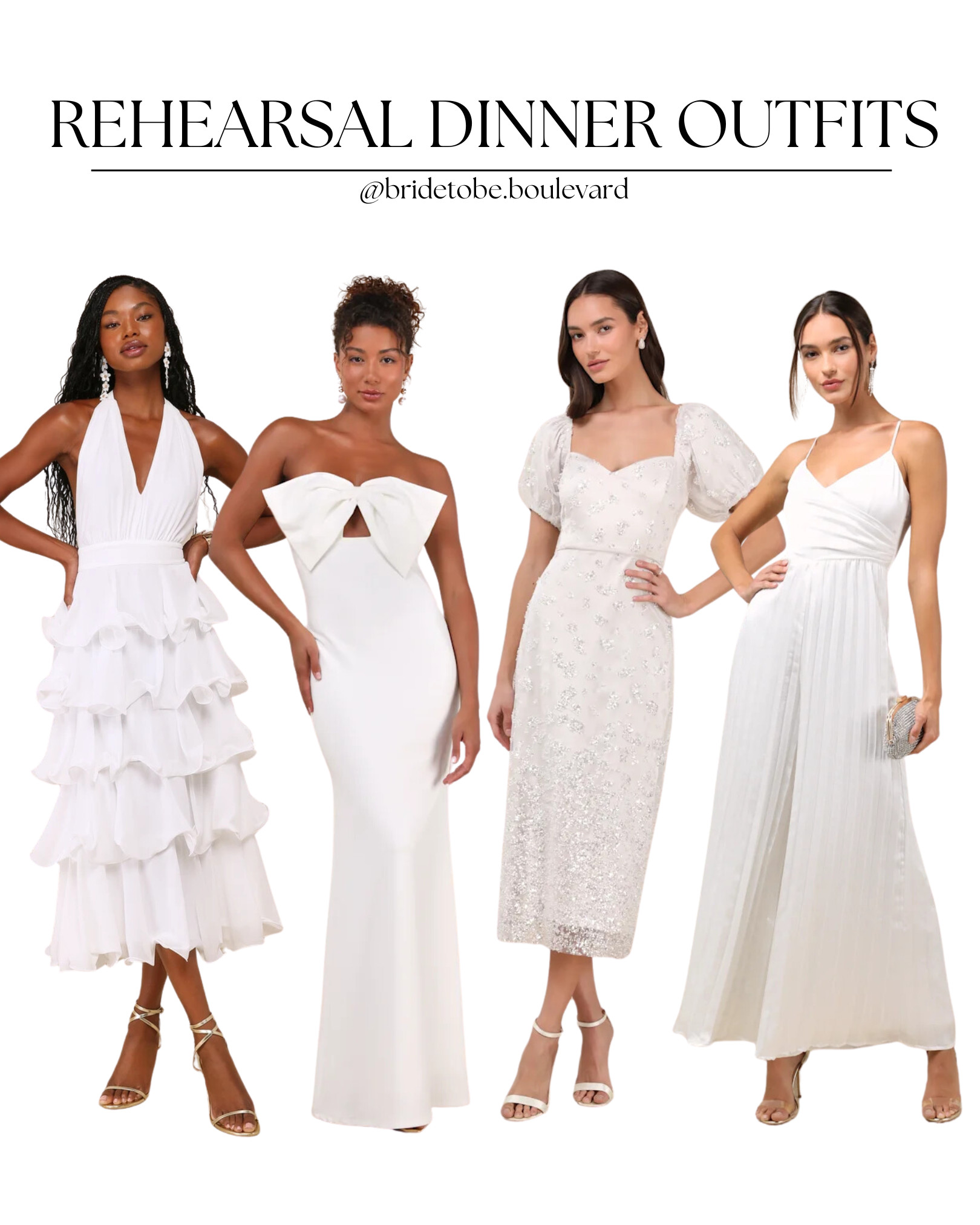 ✨ Rehearsal Dinner Elegance ✨ These stunning outfits are perfect for your pre-wedding celebration! Featuring delicate lace, romantic ruffles, and charming bow details, these looks bring the perfect mix of sophistication and bridal charm. 🤍 Shop now to find your perfect rehearsal dinner outfit! #BridalStyle #RehearsalDinner #WeddingInspo #BrideToBe #LTKBridal 

 #LTKParties #LTKStyleTip #LTKWedding