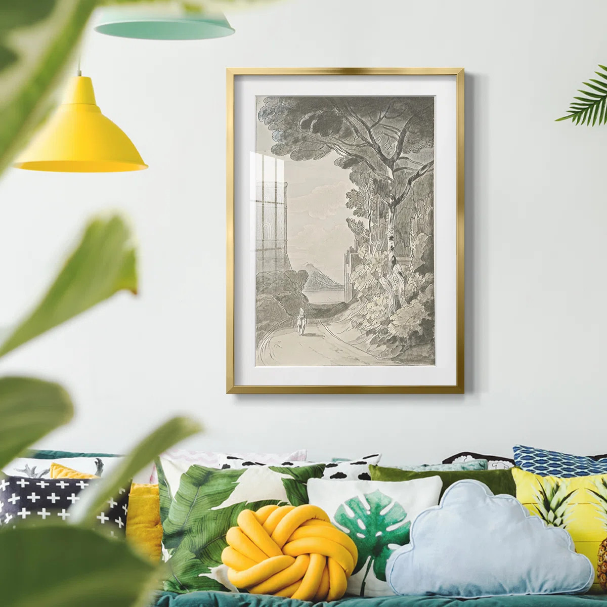 Vintage Sketch LXI -Framed Print | Wayfair North America