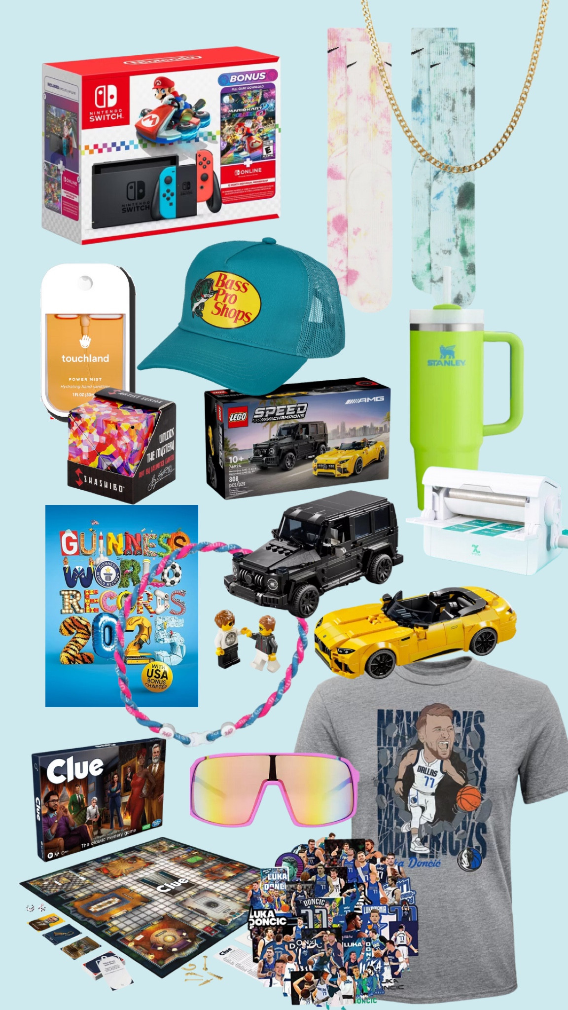 Gift guides, gifts for kids, Amazon, Target, gifts for boys, creative, Nintendo switch. Dallas Mavericks, Luka Doncic, legos, Stanley, basketball, baseball, screenless, art, 9 year old, elementary school, 10 year old, board games, puzzle, fidget, sticker maker

#LTKGiftGuide