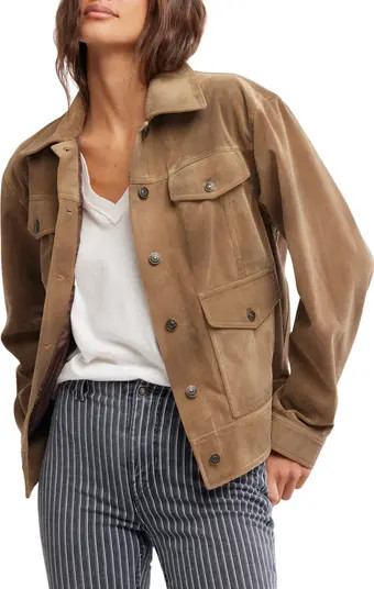 Night Ranch Faux Suede Trucker Jacket | Nordstrom
