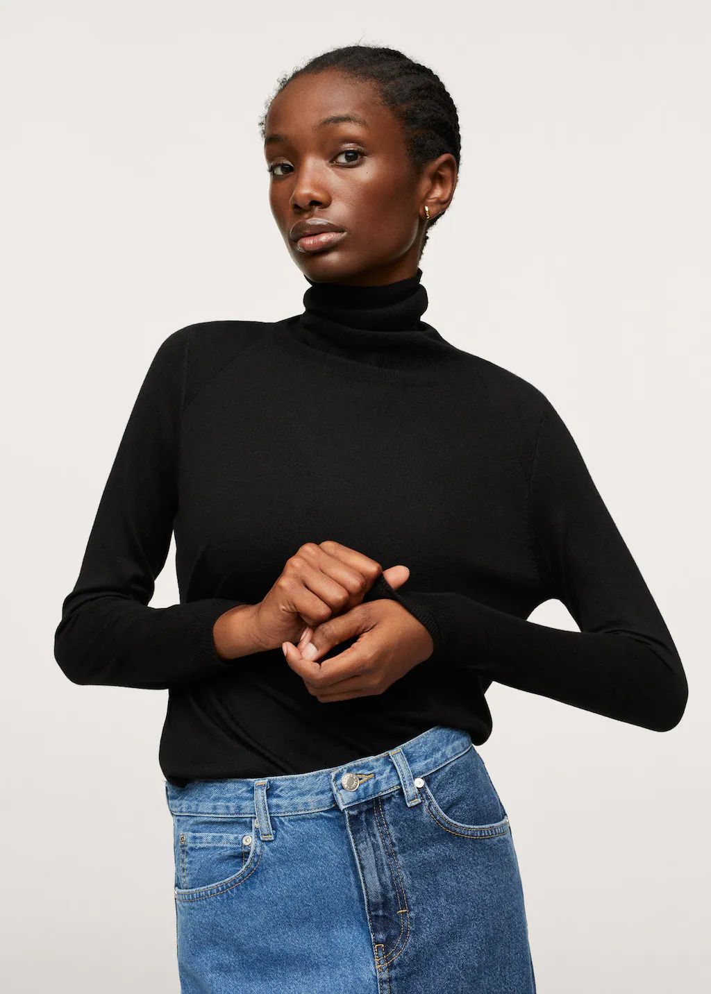 Turtleneck knitted sweater | MANGO (US)