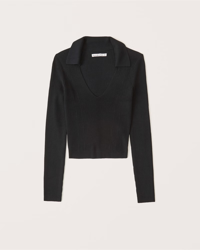 Elevated Ribbed Knit Polo | Abercrombie & Fitch (US)