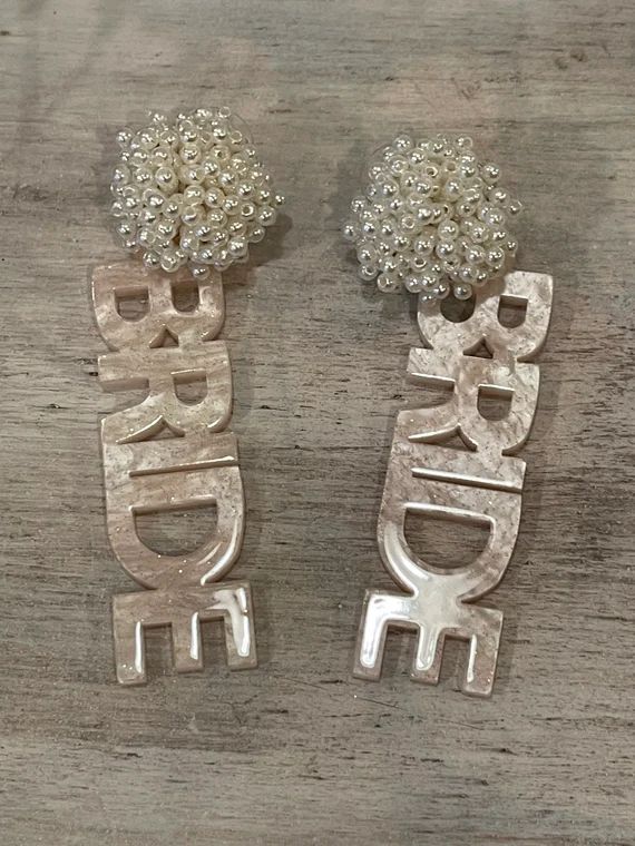 Bachelorette Party Earrings Engagement Party Jewelry Bride | Etsy | Etsy (US)