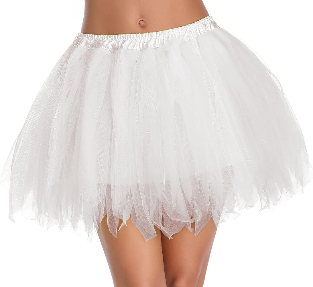 v28 Women's Teen‘s 1950s Vintage Tutu Tulle Petticoat Ballet Bubble Skirt | Amazon (US)