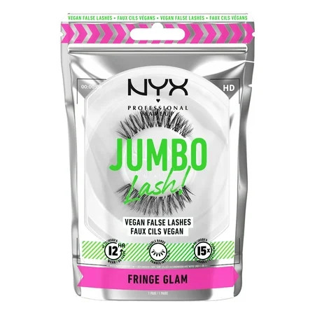 NYX Professional Makeup Jumbo Lash Vegan False Eyelashes, Fringe Glam | Walmart (US)