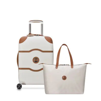 Delsey Paris Chatelet Air 2.0 - 2 Piece Set - 21"" Carry-On Spinner & Tote Bag in Pink at Nordstrom | Nordstrom