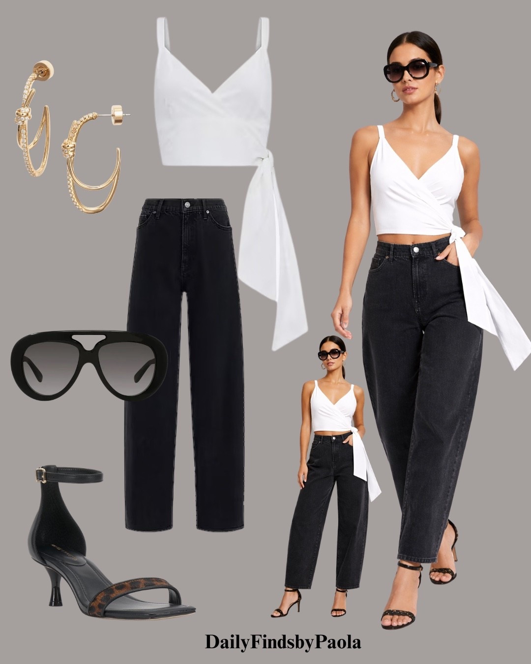 Effortless, polished, and on repeat 🤍
A crisp wrap top + black barrel jeans = that cool-girl silhouette every closet needs.
Finished with statement sunnies and leopard heels for a bold neutral moment.

#LTKootd #LTKSeasonal #LTKU