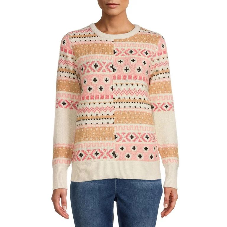 Time and Tru Women's Intarsia Sweater | Walmart (US)