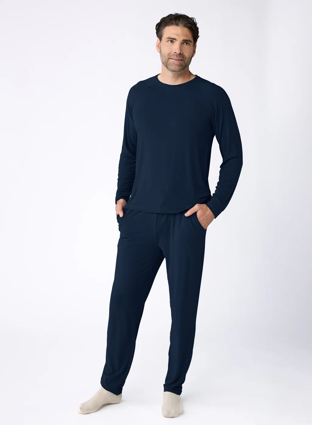 Men's Bamboo Stretch-Knit Long Sleeve Pajama Set | Cozy Earth