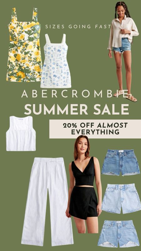 Abercrombie’s kickoff to summer sale is here! sizes going fast ! 20% off almost everything 