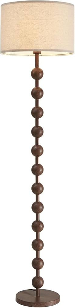 Modern Dimmable Remote Control Floor Lamp for Living Room Bedroom with LED E26 Bulb, Red Wood Pat... | Amazon (US)