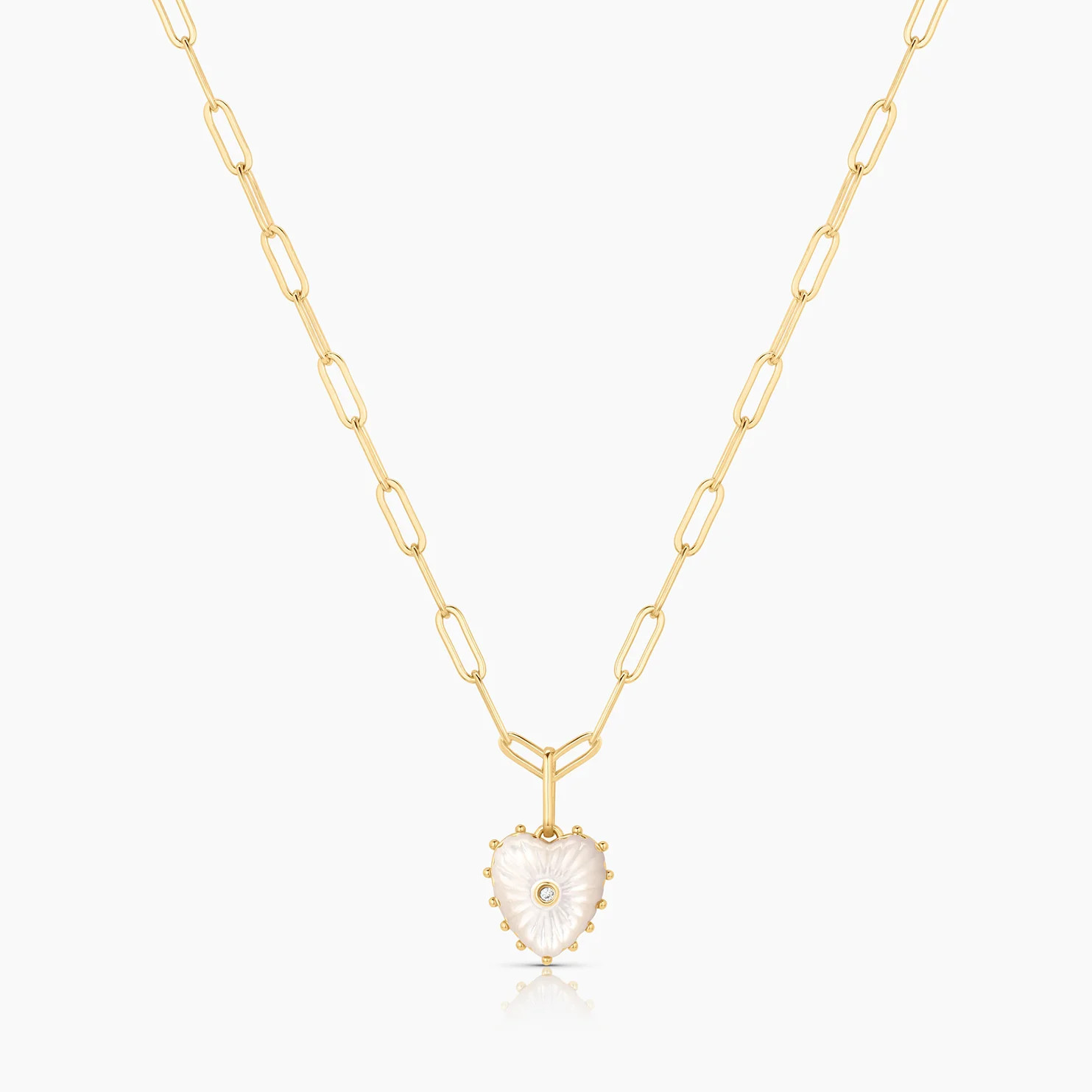 Isabel Mother Of Pearl Heart Necklace | Thatch