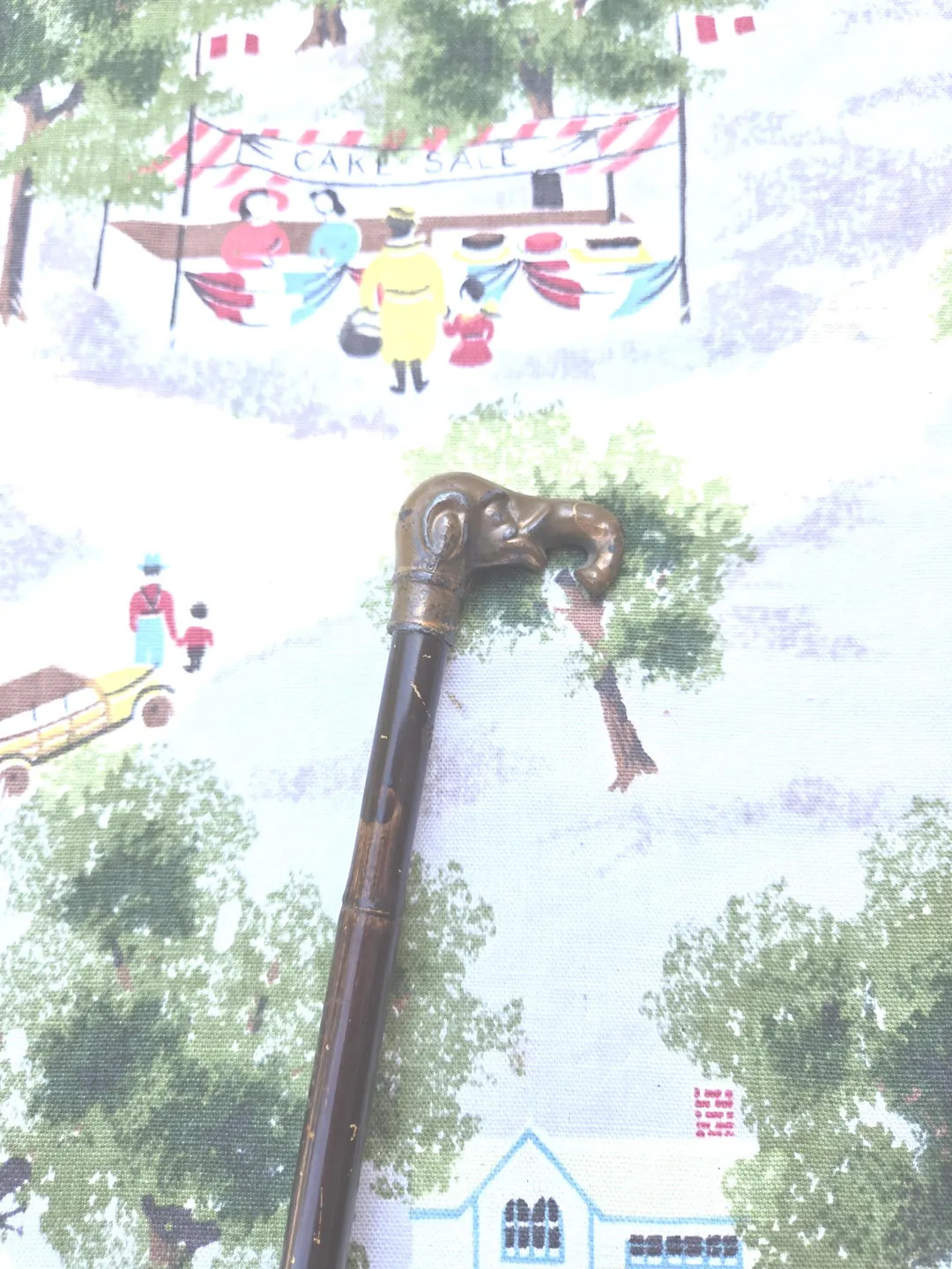 Vintage Antique Elephant Head Walking Stick Cane Bamboo 34 1/4" Tall | Etsy (US)