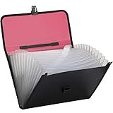 Expanding File Folder with Handle, 2019 New 13-Pocket Plastic Expandable File Organizer, A4 Size Wat | Amazon (US)