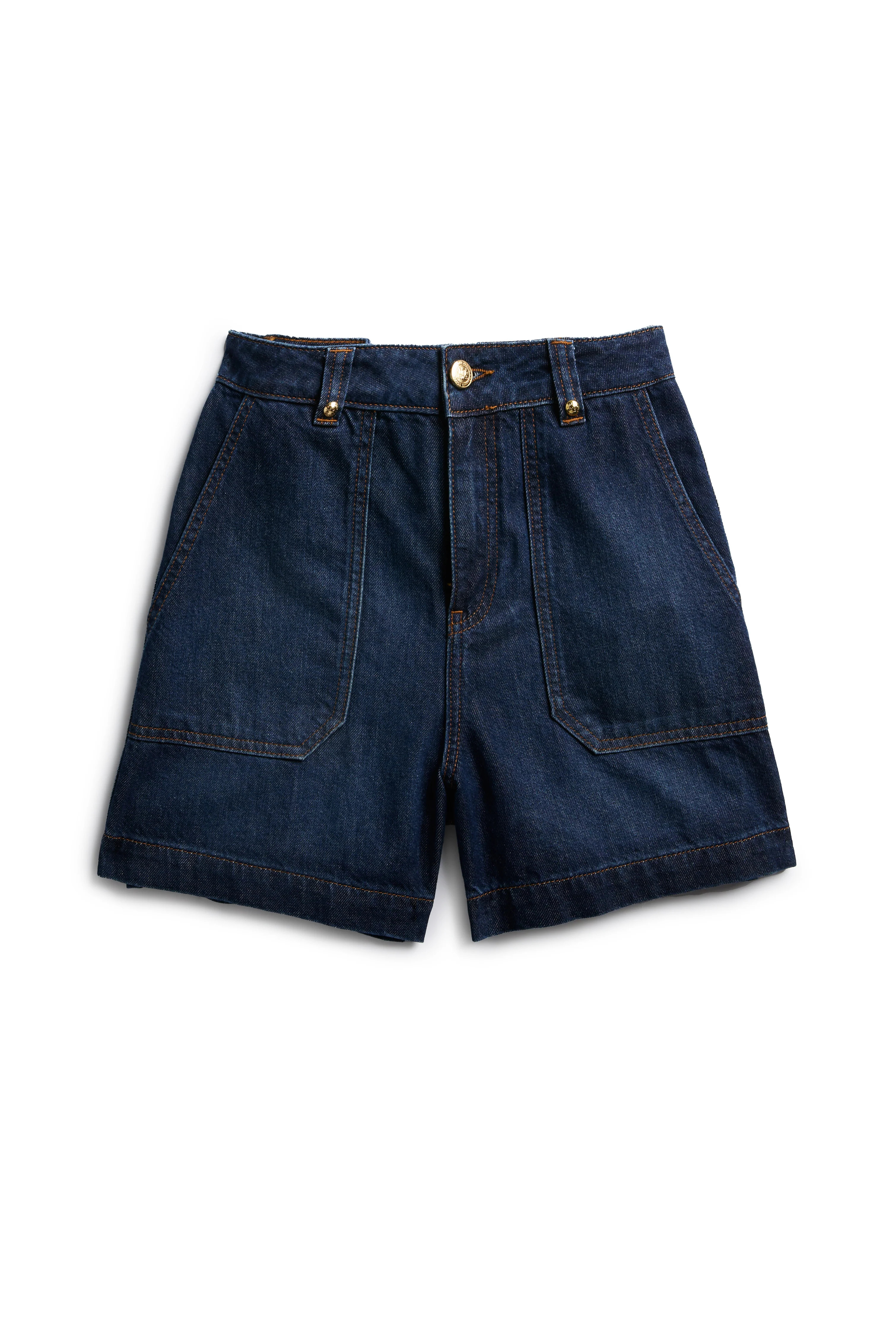 Utility Denim Shorts (Deep Indigo) | Holland Cooper